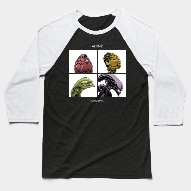Alienz Baseball T-Shirt by boltfromtheblue